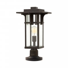 Elstead Lighting Manhattan Sockelleuchte 49cm 1-flammig Bronze IP44 E27