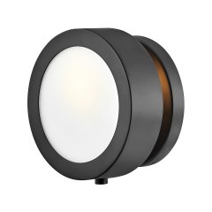 Elstead Lighting Mercer Wandleuchte 1-flammig E14 Mattschwarz mit Opalglas