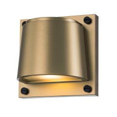 Elstead Lighting Scout Au�enwandleuchte klein GU10 in Heritage Brass mit ge�tzter Linse Scout