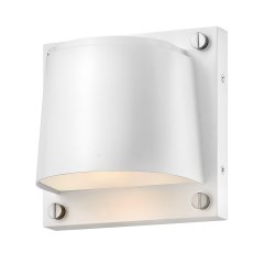 Elstead Lighting Scout Au�enwandleuchte klein GU10 in Satin White mit ge�tzter Linse