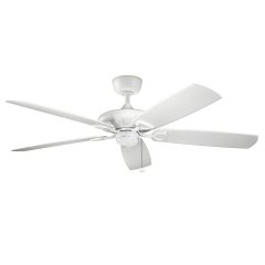 Elstead Lighting Kevlar Deckenventilator 152cm IP44 in Mattwei� f�r Au�enbereiche