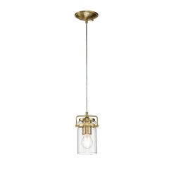 Elstead Lighting Brinley 1-flammige Pendelleuchte E27 Messing geb�rstet