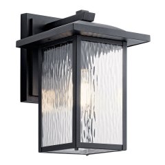 Elstead Lighting Cappanna Au�enwandleuchte M E27 in Schwarz mit Wasserglas