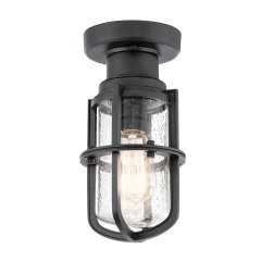 Elstead Lighting Suri Decken- / Sockelleuchte 1-flammig Schwarz IP44 E27