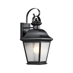 Elstead Lighting Mount Vernon Au�en-Wandleuchte 426mm E27 Schwarz IP44