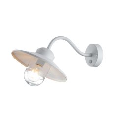 Elstead Lighting Klampenborg Au�enwandleuchte mit PIR E27 in Wei� Edelstahl mit Klarglas