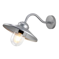 Elstead Lighting Klampenborg Au�enwandleuchte 1-flammig in Silber mit Klarglas