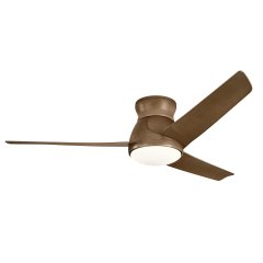 Elstead Lighting Eris Deckenventilator 152 cm in Walnuss mit LED IP44