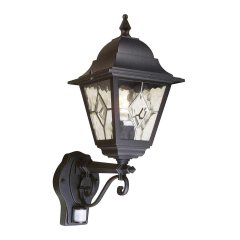 Elstead Lighting Norfolk Au�enwandleuchte mit Bewegungsmelder Schwarz IP43 E27