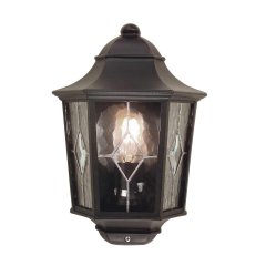 Elstead Lighting Norfolk Wandleuchte Au�en-Halblaterne 1-flammig Schwarz E27 IP44