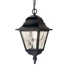 Elstead Lighting Norfolk Pendelleuchte Au�en schwarz 1-flammig E27 Kettenlaterne