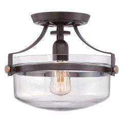 Elstead Lighting Penn Station 1-flammige Deckenleuchte E27 Western Bronze