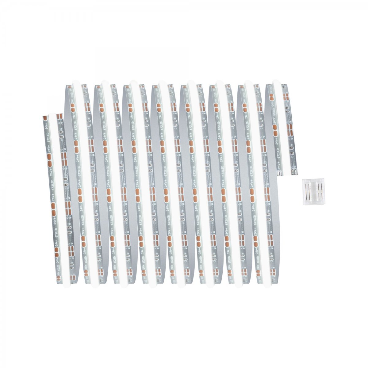 Paulmann 71050 MaxLED 1000 Strip LED Full-Line COB 2,5m - 30W 2700lm 528 LED/m 2700K - Bianco Caldo Dimmerabile - Fascia LED Senza Punti Luce Per Casa