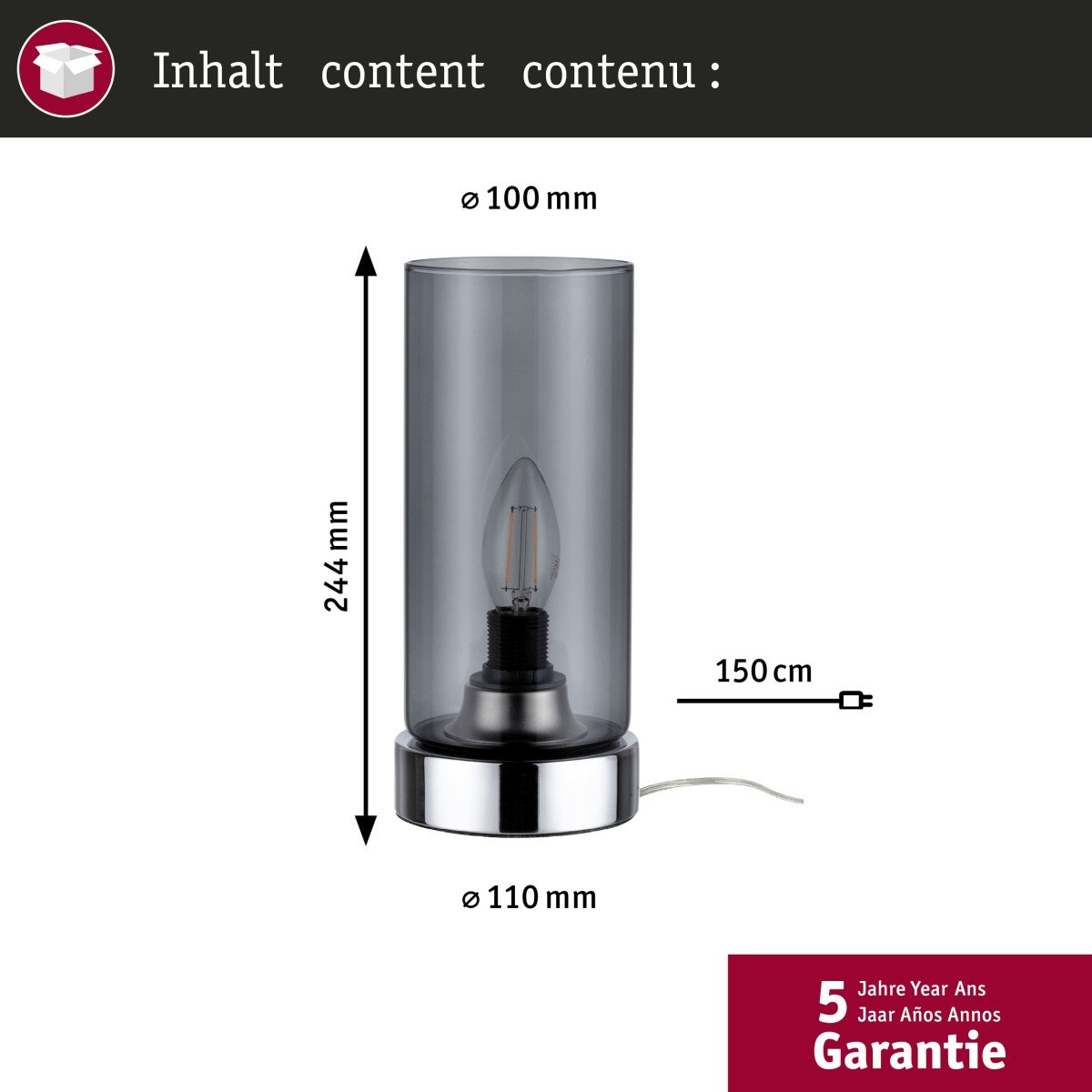Paulmann 77056 Tischleuchte Pinja E14 Chrom Paulmann 77056 Tischleuchte Pinja E14 Chrom