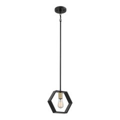 Elstead Lighting Bismarck Mini Pendelleuchte E27 Schwarz