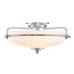 Elstead Lighting Griffin 3-flammige Deckenleuchte in poliertem Chrom
