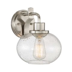Elstead Lighting Quoizel Trilogy Wandleuchte E27 Nickel geb�rstet