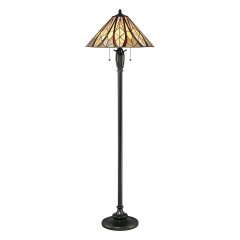 Elstead Lighting Victory Stehleuchte 2-flammig E27 Valiant Bronze