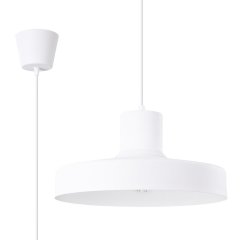Sollux Lighting Pendelleuchte BILO wei� Retro-Stil Stahl E27 �35 cm