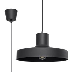 Sollux Lighting Pendelleuchte BILO schwarz Retro-Stil Stahl E27 �35 cm