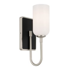 Elstead Lighting Solia Wandleuchte 1-flammig Nickel geb�rstet Schwarz IP44