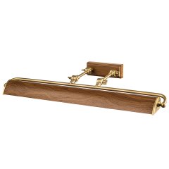 Elstead Lighting Winchfield gro�e Bilderleuchte Messing antik Eichenholz-Optik