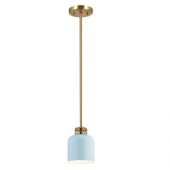 Elstead Lighting York Duo-Mount Pendelleuchte 1-flammig in Painted Natural Brass